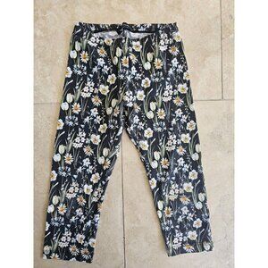 Monnalisa Girls Size 6 Cropped Floral Leggings